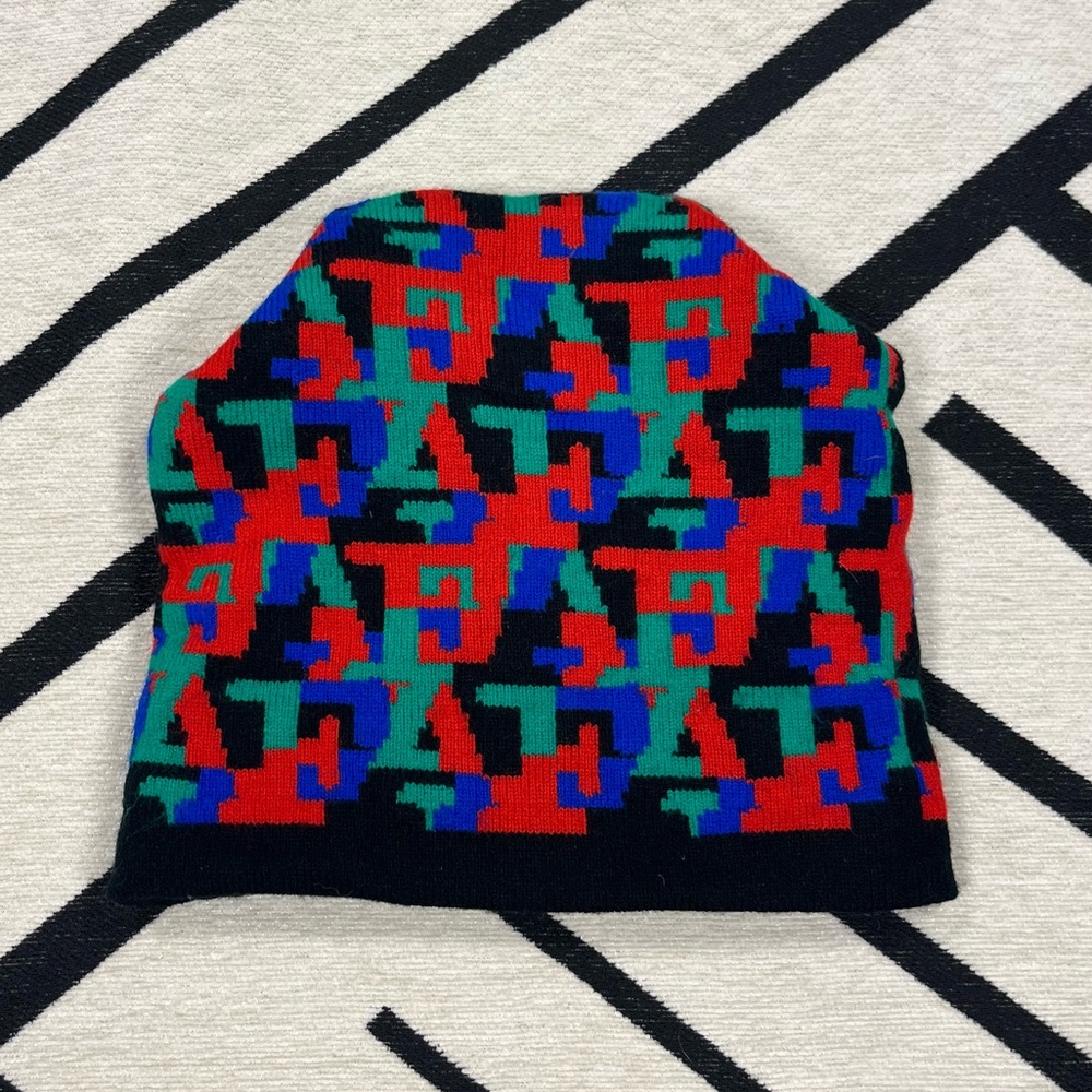 f*cking awesome Skate Monogram Print Beanie Red Blue Green FA